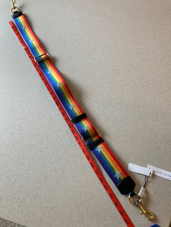 NWT Marc Jacobs Rainbow Stripe Crossbody Bag Strap with Stars and Gold Hardware main image 6